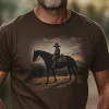 Men's Western Cowboy Style Printed Crew Neck T-Shirt MTA2894D7U sold by Manly