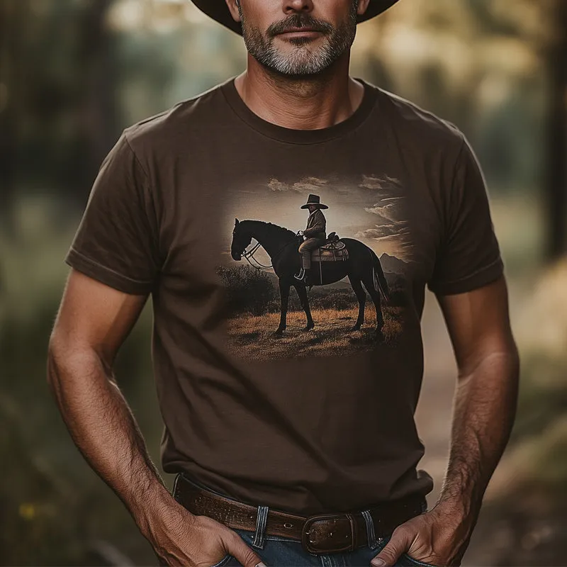 Men's Western Cowboy Style Printed Crew Neck T-Shirt MTA2894D7U sold by Manly product image thumbnail 2
