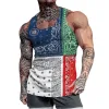 Men's Retro Punk Perris Cashew Flower Tank Top 27384575TO sold by Manly