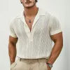 Men's Summer Classic Knitted Breathable V Neck T-Shirt MTA2982D2U sold by Manly