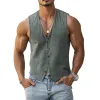 Men's Casual Soft Suede V-Neck Single-Breasted Slim Fit Vest MTA3041D8M sold by Manly