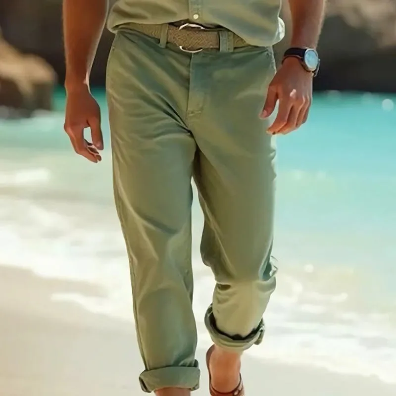 Men's Casual Solid Color Long Sleeve Shirt And Trousers Set MTA3002D3U sold by Manly product image thumbnail 4