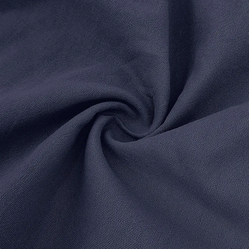 Men's Casual Cotton Linen Lapel Loose Short Sleeve Polo Shirt MTA2957D2M sold by Manly product image thumbnail 5