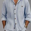 Men's Striped Print Long Sleeve Hoodie Shorts Casual Two-Piece Set MTA2916D8X sold by Manly