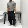 Men's Solid Round Neck Short Sleeve Casual T-shirt 26846758Z sold by Manly