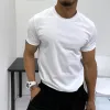 Men's Solid Round Neck Short Sleeve Casual T-shirt 26846758Z sold by Manly