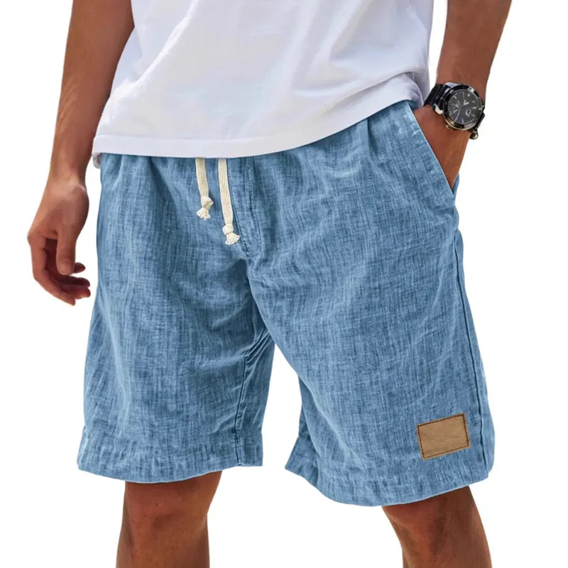 Men's Casual Cotton and Linen Beach Shorts MTA0650E1X sold by Manly product image thumbnail 2