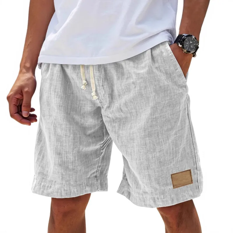 Men's Casual Cotton and Linen Beach Shorts MTA0650E1X sold by Manly product image thumbnail 3