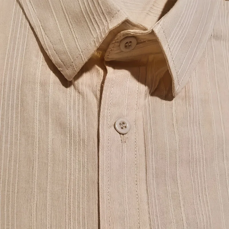 Men's Solid Color Casual Short Sleeve Lapel Resort Shirt MTA0671E0X sold by Manly product image thumbnail 4