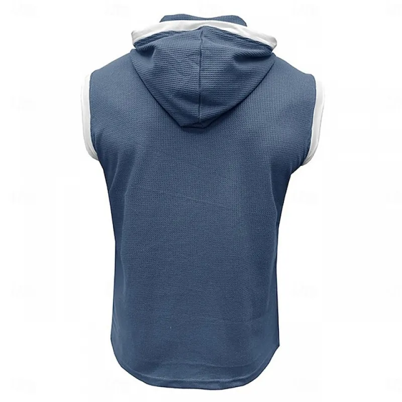 Men's Colorblock Hooded Sleeveless Tank Top MTA0762E3Z sold by Manly product image thumbnail 4
