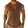 Men'S Retro Casual Colorblock V-Neck Tank Top MTA0933E7TO sold by Manly