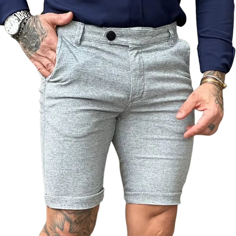 Men'S Cozy Cotton Buttons Waist Casual Shorts MTA0862E5Z sold by Manly