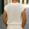 Men's Summer Basic Solid Color Breathable Mesh Tank Top MTA0803E7U sold by Manly