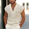 Men's Summer Basic Solid Color Breathable Mesh Tank Top MTA0803E7U sold by Manly