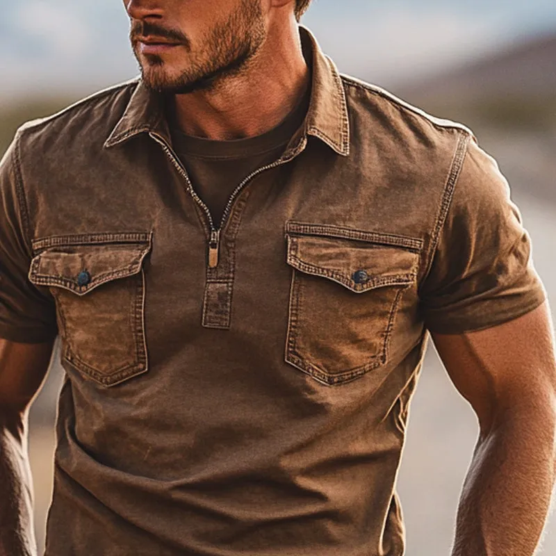 Men'S Vintage Distressed Long Sleeve Denim Shirt MTA0980E7X sold by Manly product image thumbnail 3