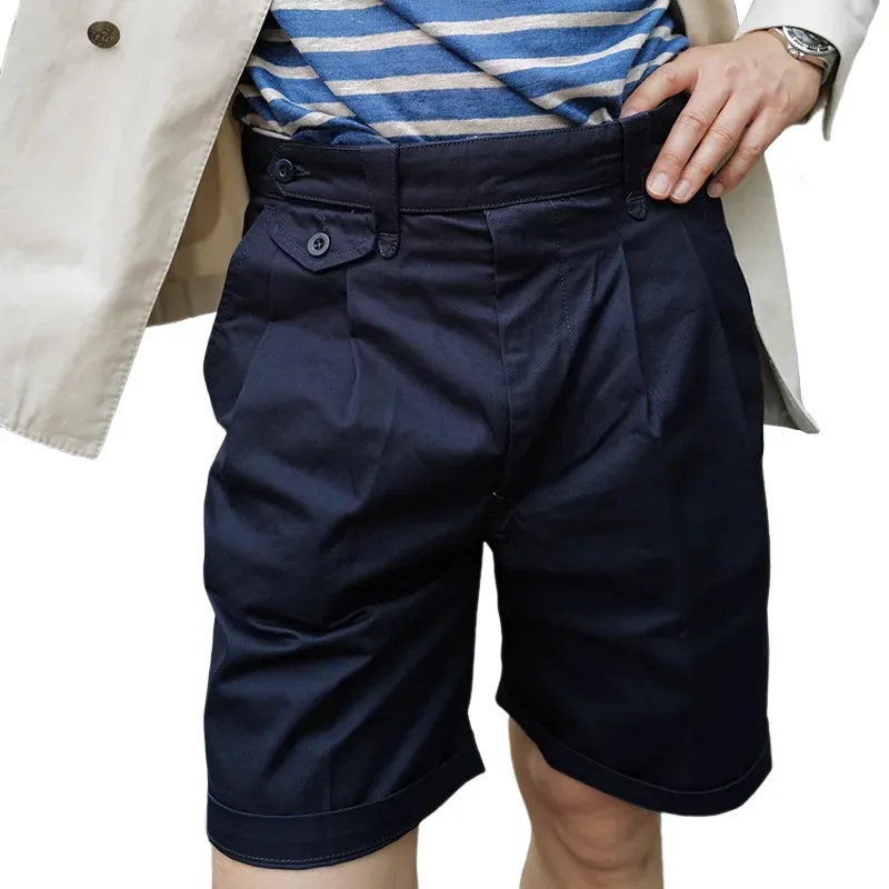 Men's Fashion Solid Straight Mid Waist Suit Shorts MTA1385E5Z sold by Manly