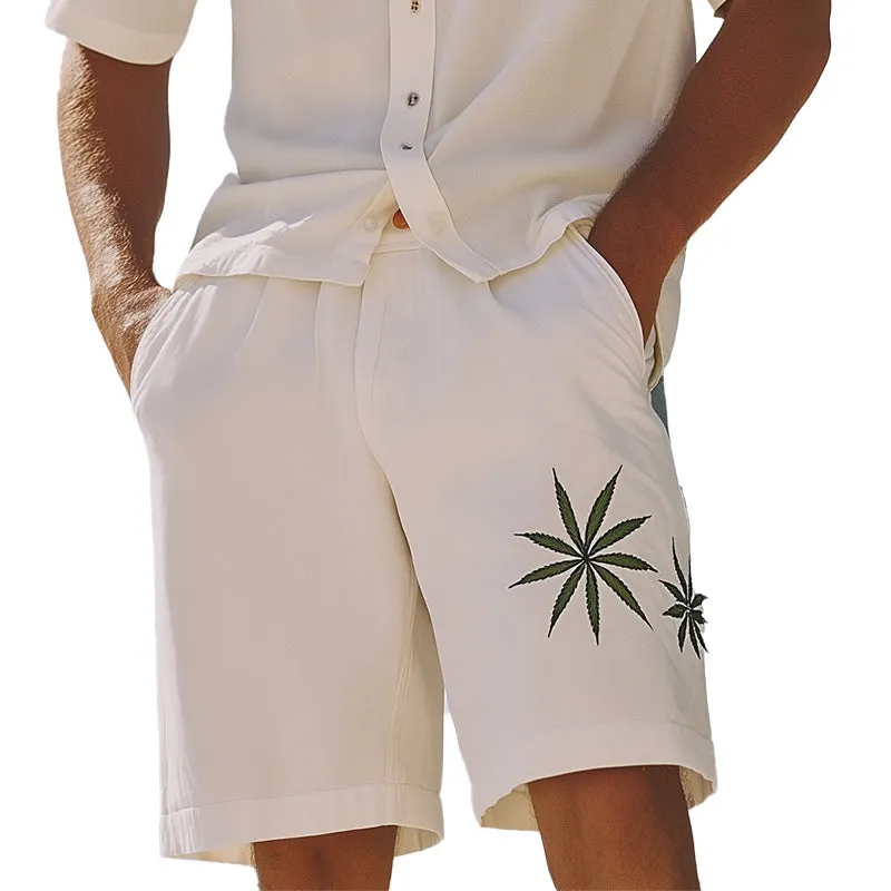 Men'S Summer Fashion Breathable Simple Embroidery Shorts MTA1302E7P sold by Manly