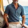 Men's Retro Casual Colorful Cool Short-Sleeved Polo Shirt MTA0910E3TO sold by Manly