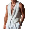 Men's Retro Casual Striped Lightweight Solid Color Vest MTA0937E6TO sold by Manly