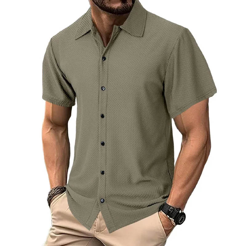 Men's Casual Textured Short Sleeve Shirt MTA0944E1X sold by Manly