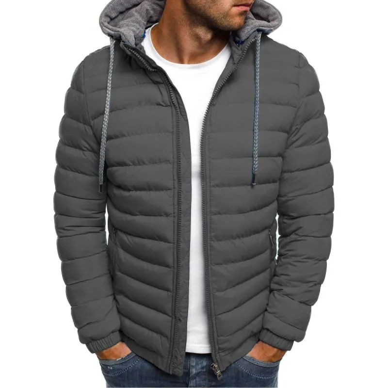 Men's Casual Hooded Long Sleeve Padded Jacket 49772328M sold by Manly