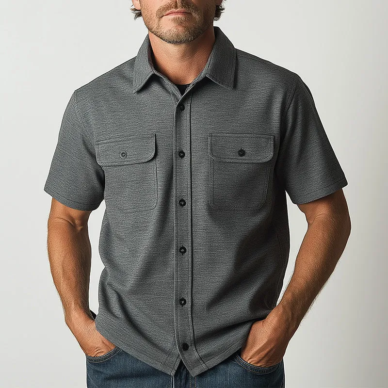 Men's Summer Light Business Style Cotton Short-Sleeved Shirt MTA1463E8P sold by Manly product image thumbnail 2