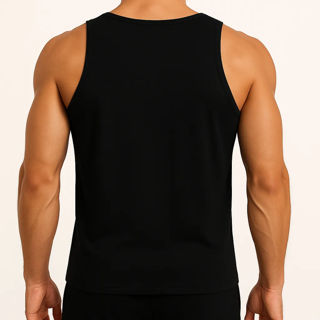 Men's Summer Simple Printed Cotton Tank Top MTA1441E9P sold by Manly product image thumbnail 3