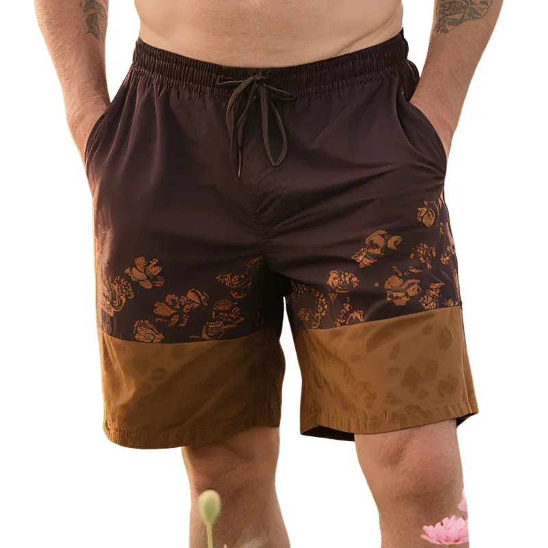 Men's Retro Western Cowboy Style Classic Ranch Print Shorts MTA1366E0TO sold by Manly