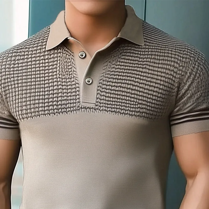 Men's Summer Business Textured Knitted POLO Shirt MTA1394E4U sold by Manly product image thumbnail 3