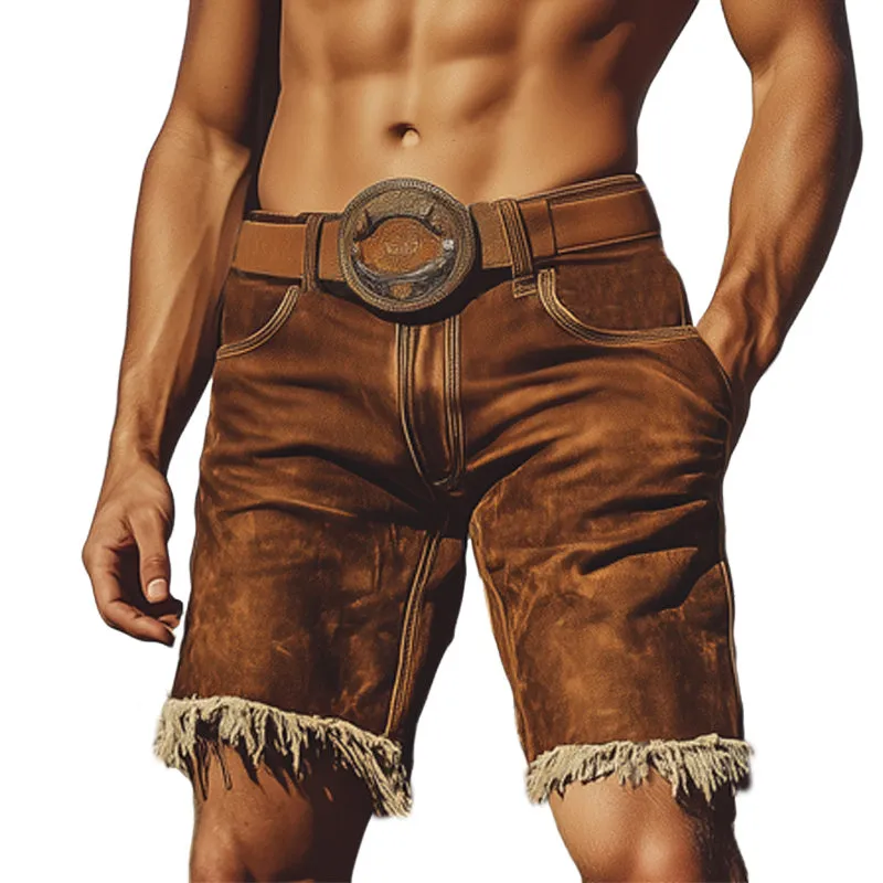 Men's Summer Vintage Raw Edge Denim Shorts MTA1567E3U sold by Manly