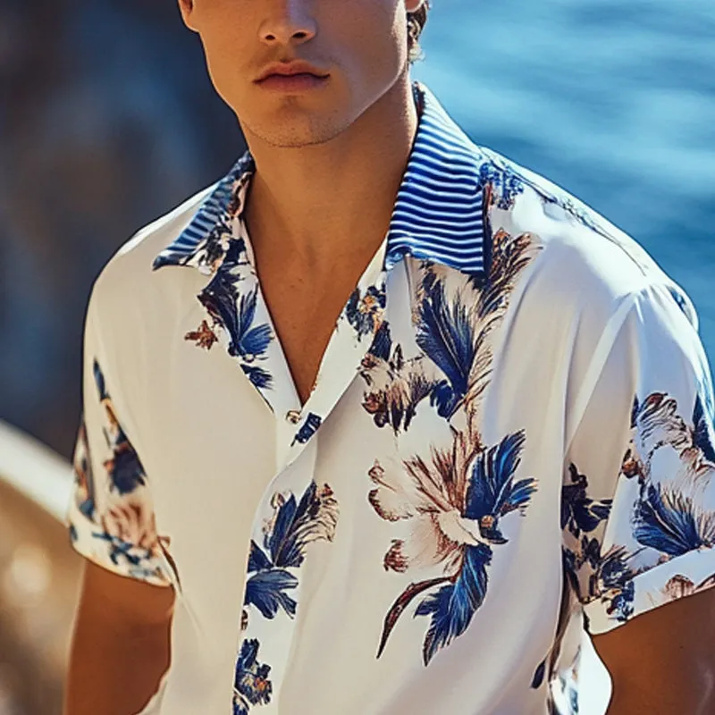 Men's Resort Floral Print Short Sleeve Shirt MTA1521E0X sold by Manly product image thumbnail 3