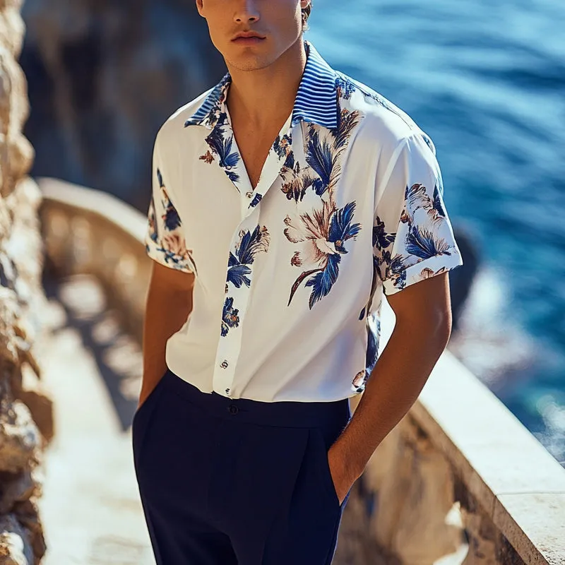 Men's Resort Floral Print Short Sleeve Shirt MTA1521E0X sold by Manly product image thumbnail 2