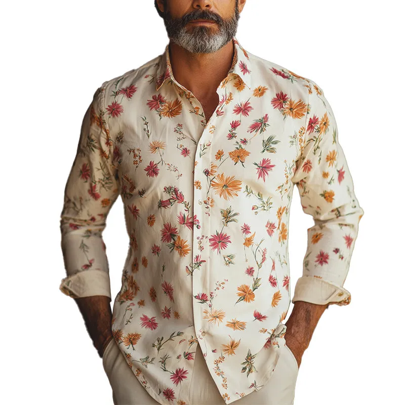 Men's Summer Fashion Printed Cotton Long Sleeve Shirt MTA1521E9P sold by Manly