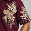 Men's Summer Fashion Floral Embroidery Cotton And Linen Short Sleeve Shirt MTA1589E7P sold by Manly