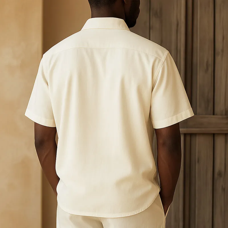 Men's Summer Fashion Floral Print Cotton Short Sleeve Shirt MTA1619E4P sold by Manly product image thumbnail 3