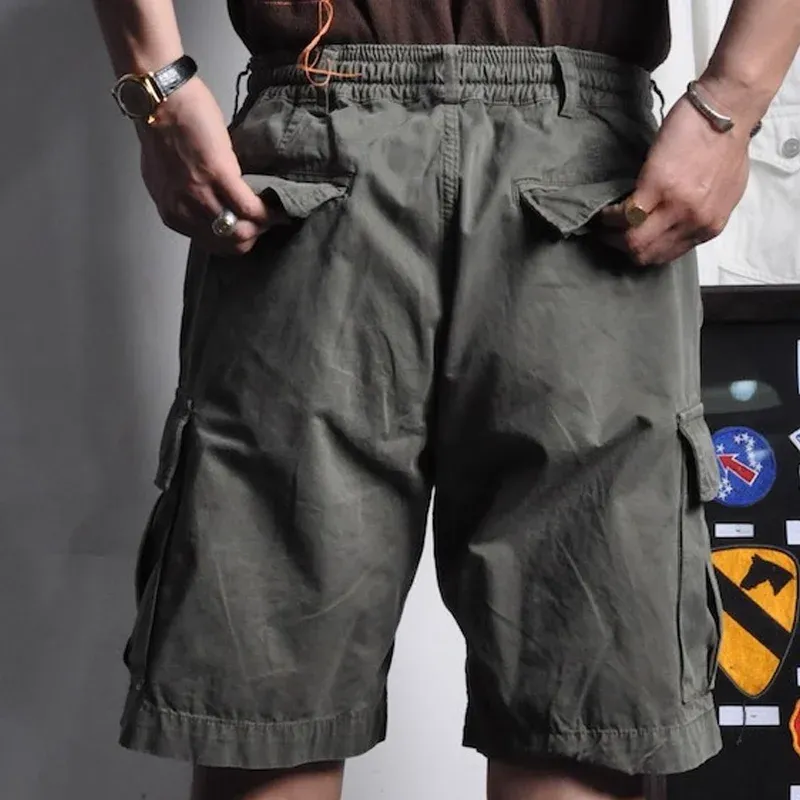 Men's Fashion Cotton Solid Multi-pocket Cargo Shorts MTA1371E3Z sold by Manly product image thumbnail 5