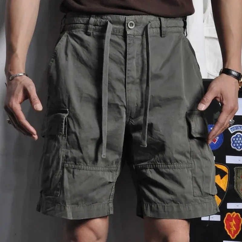 Men's Fashion Cotton Solid Multi-pocket Cargo Shorts MTA1371E3Z sold by Manly product image thumbnail 2