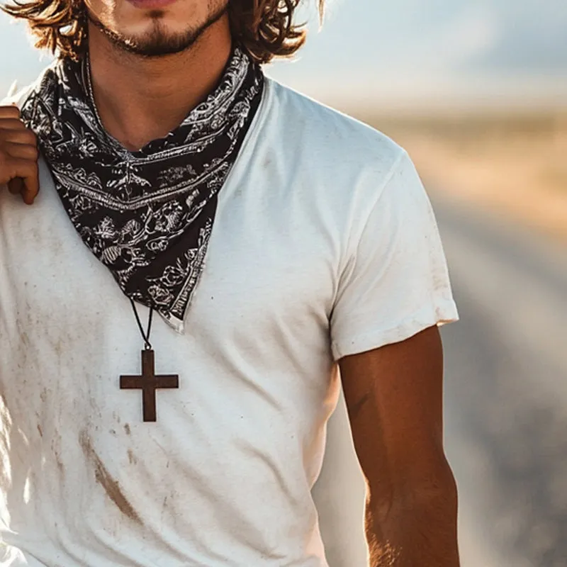 Men's Solid Color Casual V-Neck Cotton Short-Sleeve T-Shirt MTA1324E4X sold by Manly product image thumbnail 3