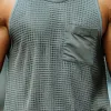 Men's Casual Waffle Patch Pocket U-Neck Tank Top 55986948M sold by Manly