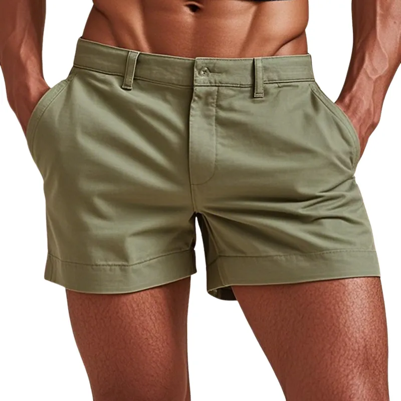 Men's Fashion Solid Straight Multi-pocket Cargo Shorts MTA1953E9Z sold by Manly