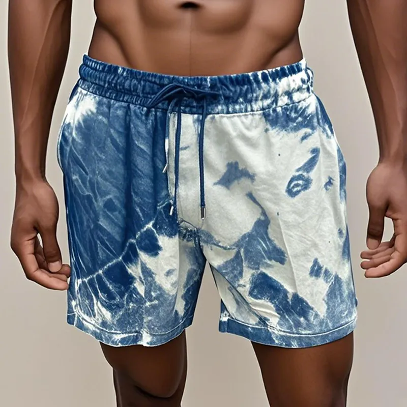 Men's Fashion Tie-dye Elastic Waist Sports Shorts MTA1937E1Z sold by Manly product image thumbnail 2