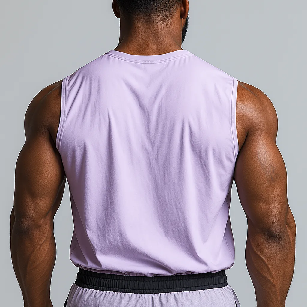 Men's Summer Fashion Solid Color Cotton Blend Tank Top MTA1939E6P sold by Manly product image thumbnail 3