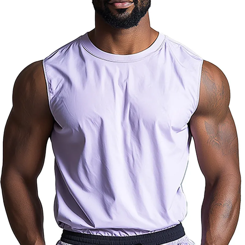 Men's Summer Fashion Solid Color Cotton Blend Tank Top MTA1939E6P sold by Manly