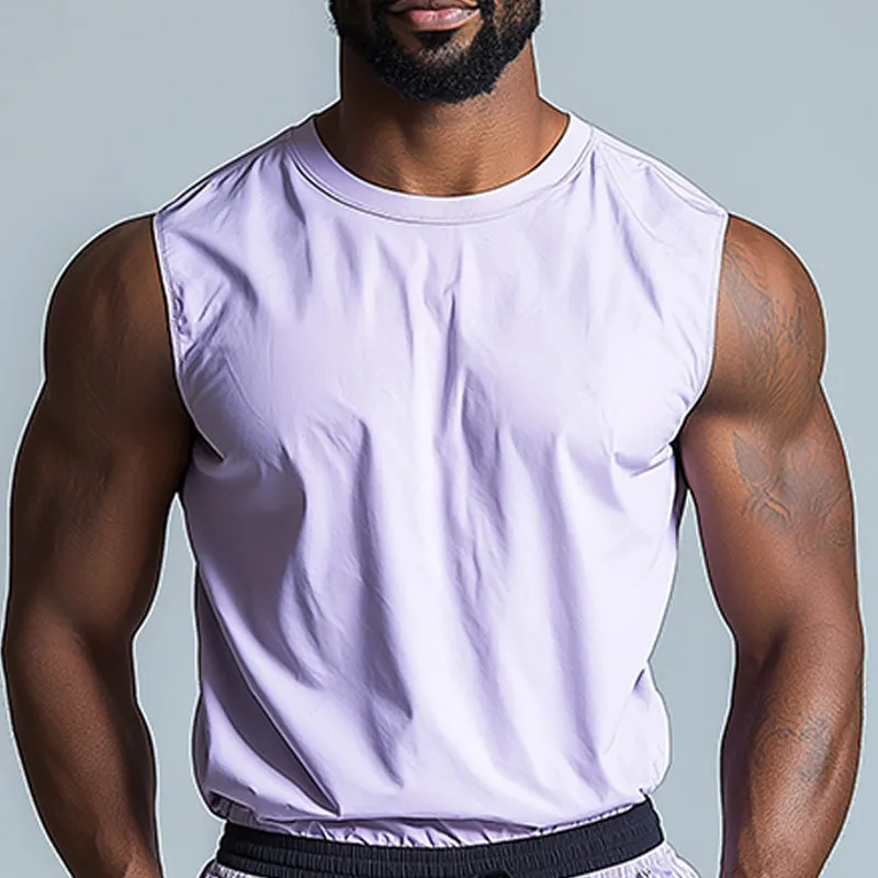 Men's Summer Fashion Solid Color Cotton Blend Tank Top MTA1939E6P sold by Manly product image thumbnail 2