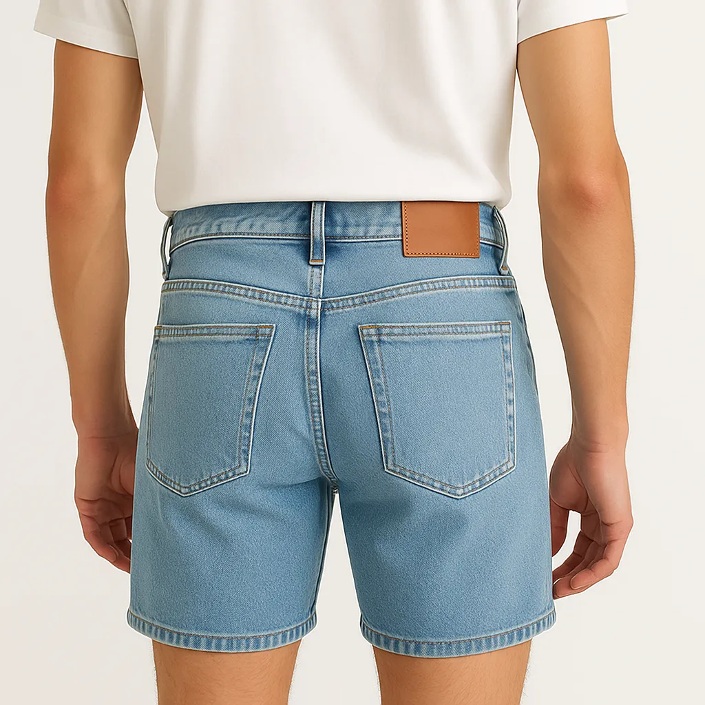 Men's Summer Fashion Light Washed Denim Shorts MTA1682E3P sold by Manly product image thumbnail 3