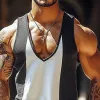 Men's Printed Striped Contrast Sport Tank Tops MTA2250E7X sold by Manly
