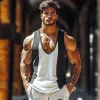 Men's Printed Striped Contrast Sport Tank Tops MTA2250E7X sold by Manly