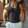 Men's Knitted Round Neck Slim Fit Tank Tops MTA2200E1X sold by Manly