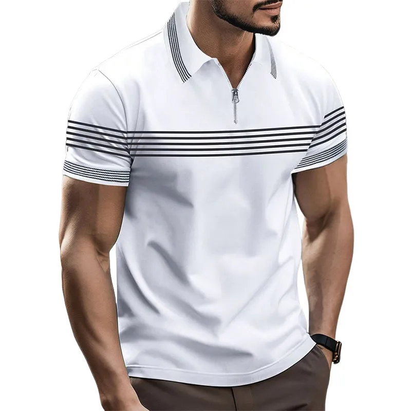 Men's Summer Business POLO Collar Short Sleeve T-Shirt MTA2225E6U sold by Manly