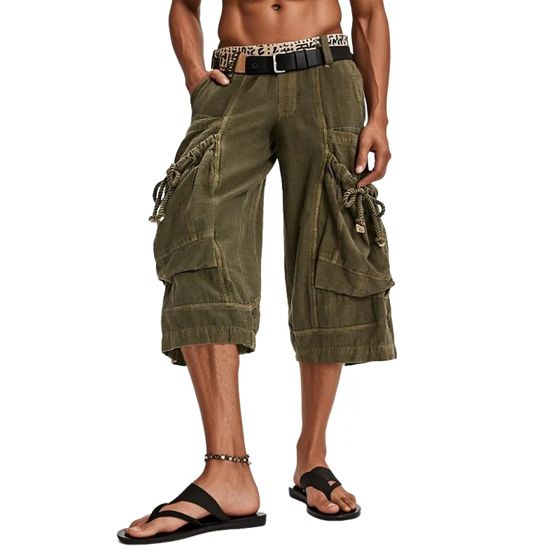 Men's Fashion Loose Multi-pocket Casual Shorts MTA1913E9Z sold by Manly